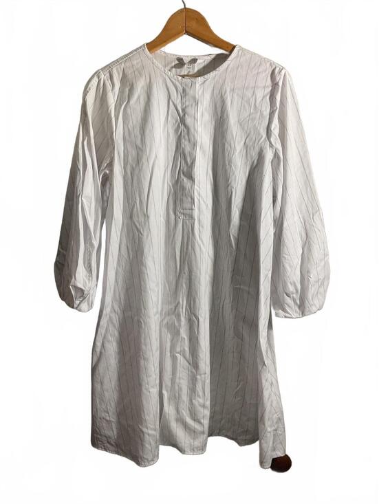 Dresses & Skirts - BR XS White and Lavender Cotton Striped Shirt Dress